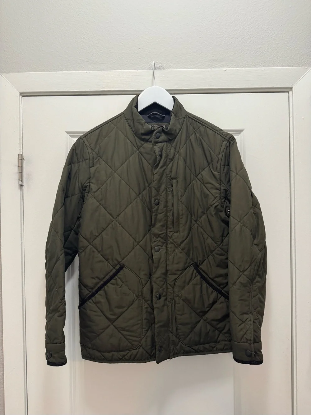 J.Crew Sussex Quilted Jacket Green Olive Field Primaloft Corduroy